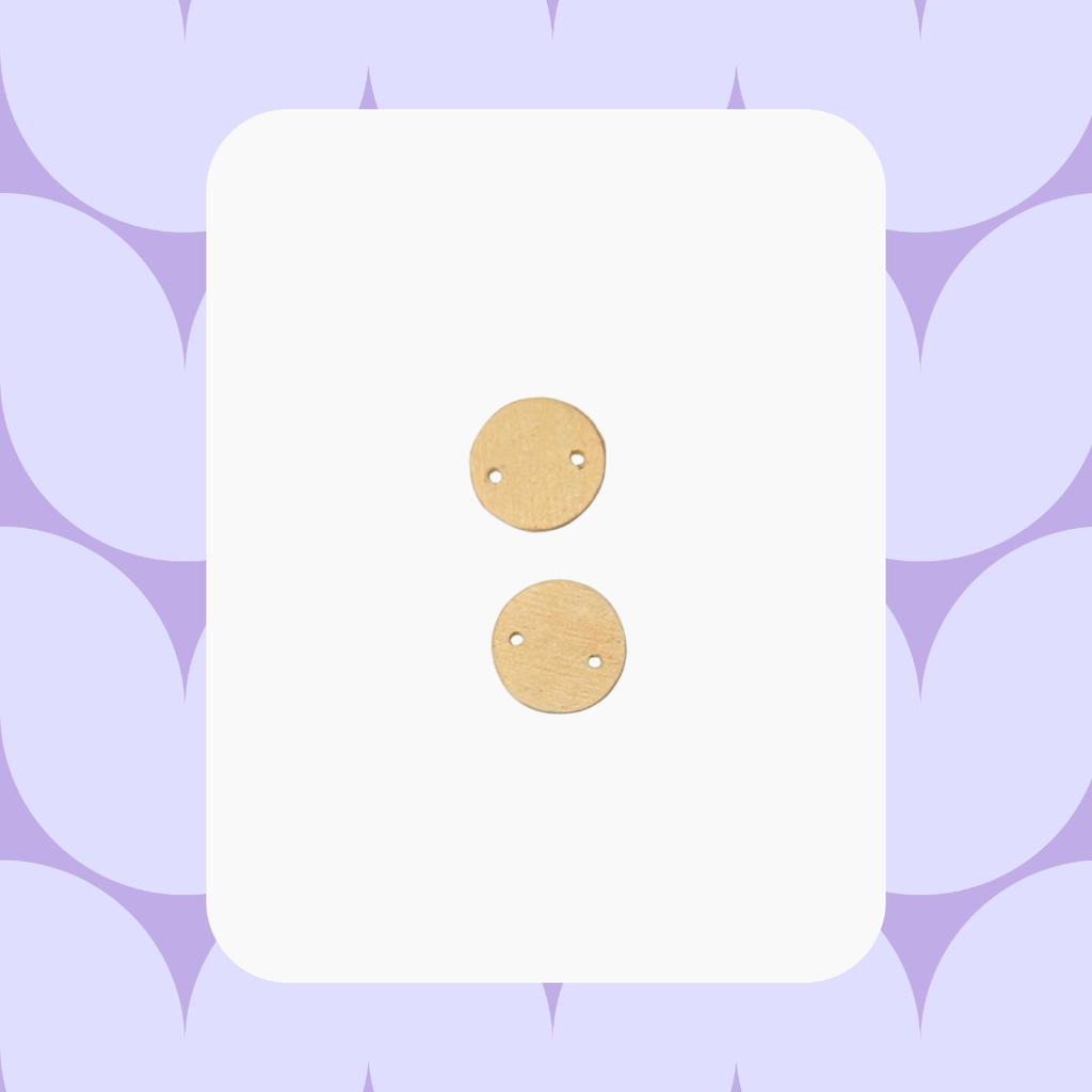 Par de figuras círculo: Aretes DIY de madera