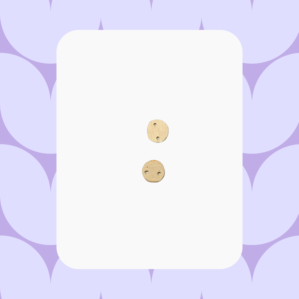 Par de figuras círculo: Aretes DIY de madera