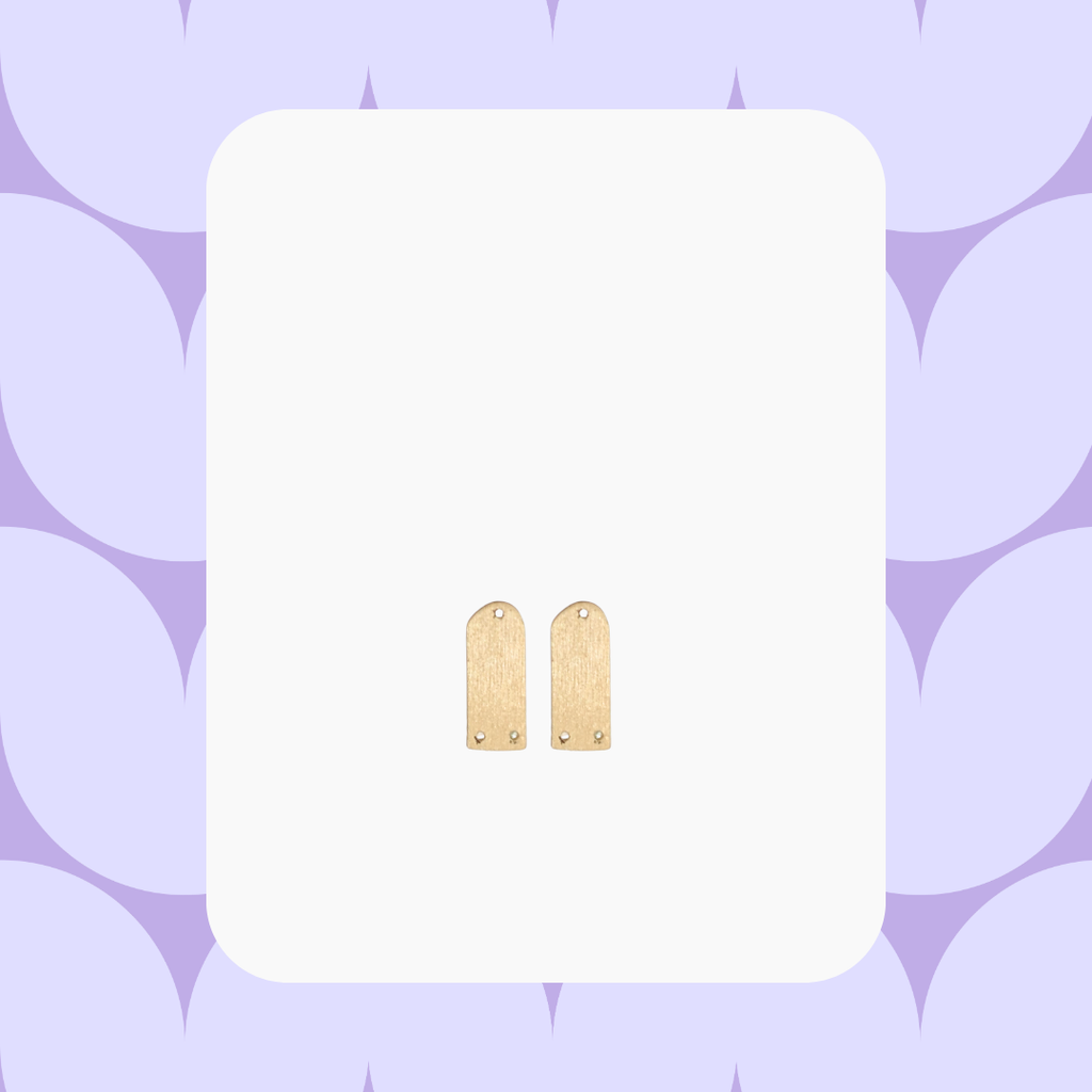 Par de figuras arco: Aretes DIY de madera