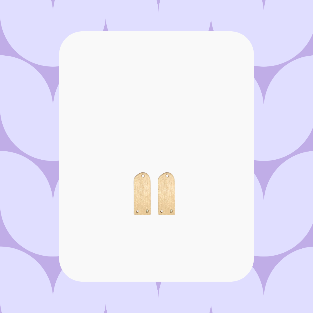 Par de figuras arco: Aretes DIY de madera