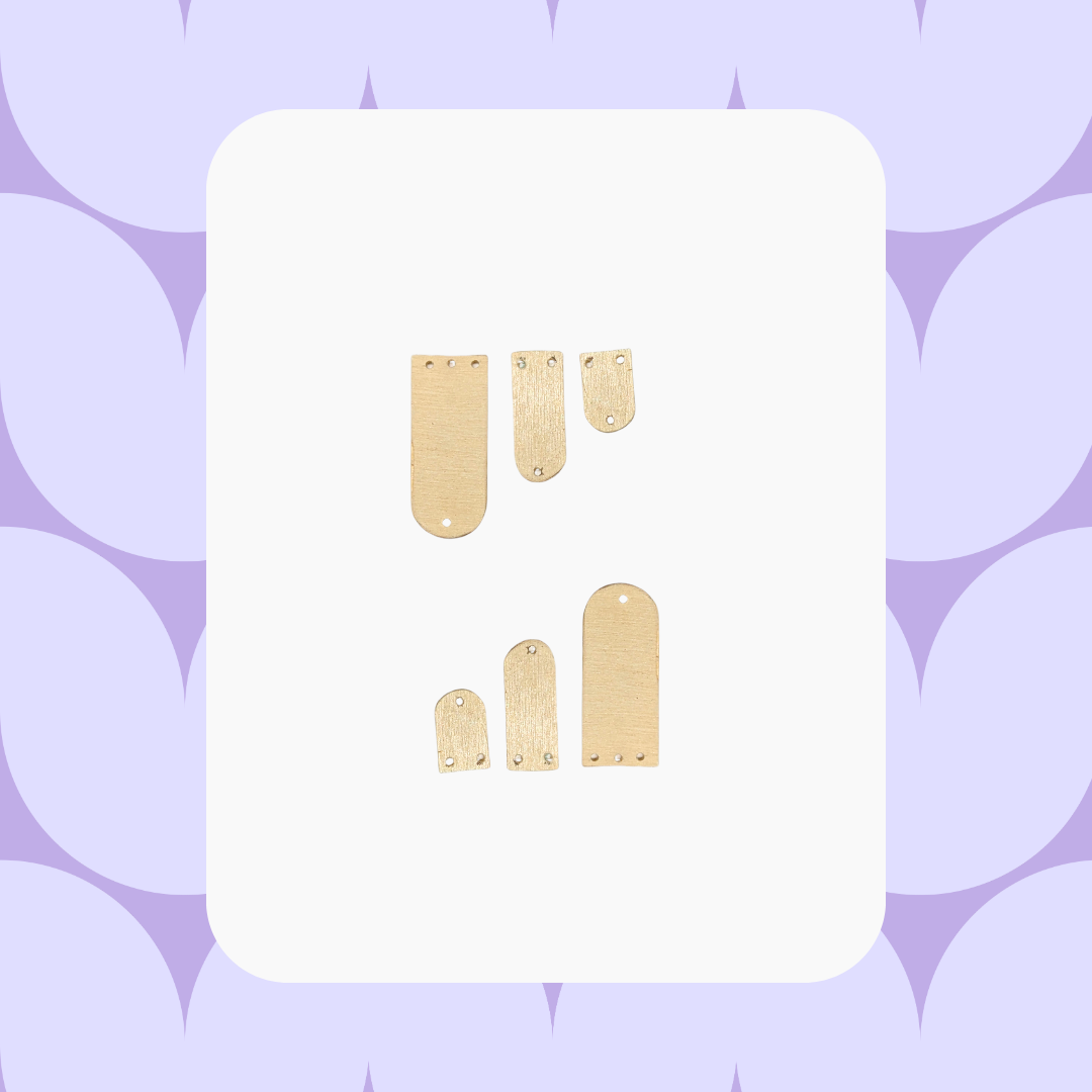 Par de figuras arco: Aretes DIY de madera