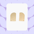 Par de figuras medio arco: Aretes DIY de madera