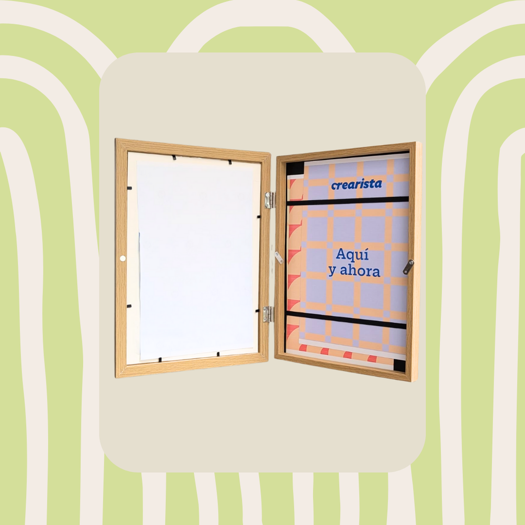 Marco de arte para exponer y almacenar dibujos y pinturas