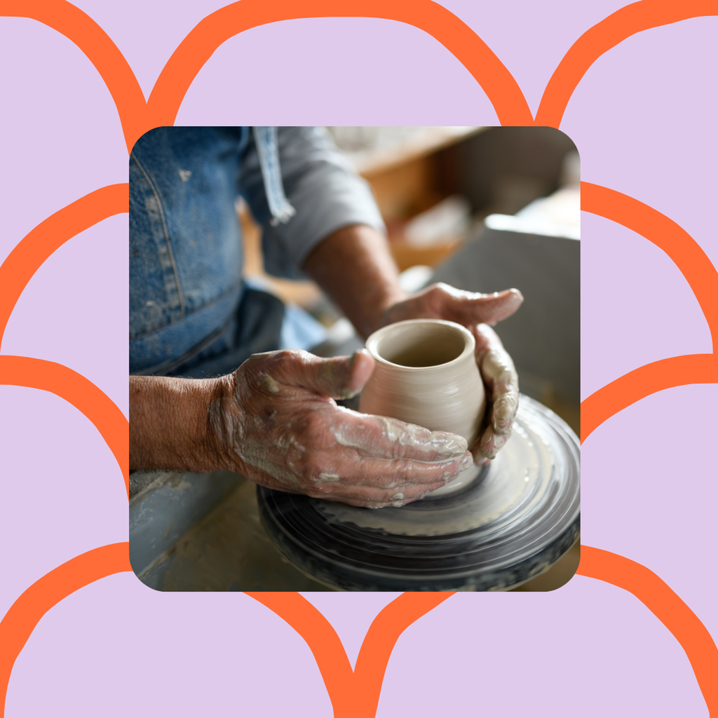 Kit de inicio de cerámica con torno miniatura