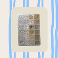 Cuentas blanco y dorado del mar